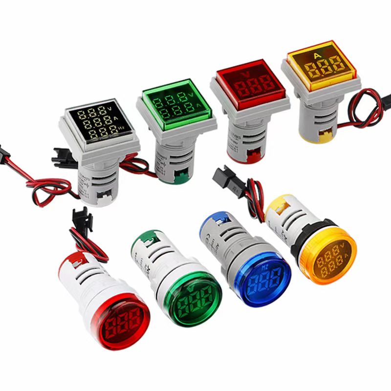 22mm Mini Voltmeter / Ammeter / Hertz Meter LED Digital Indicator Light