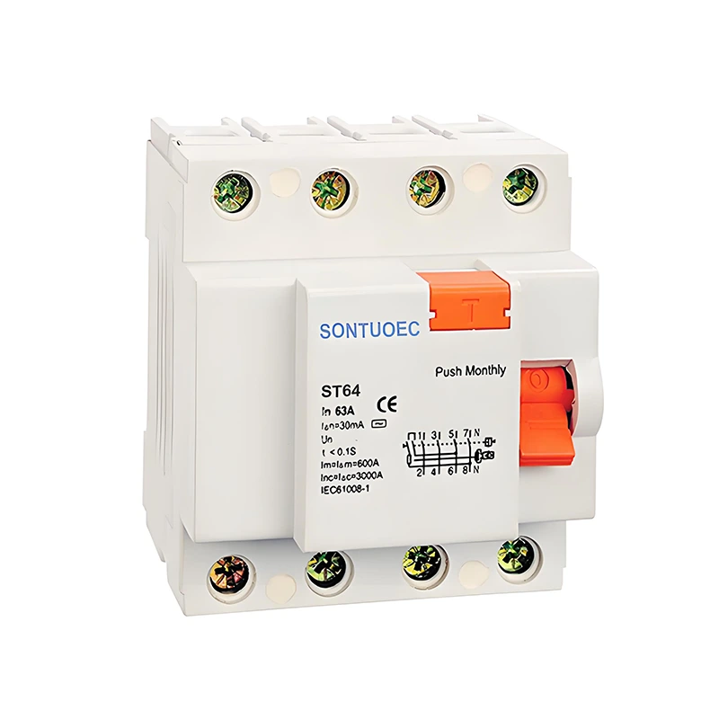 4P 63A / 30MA-residual nga kasamtangang circuit breaker