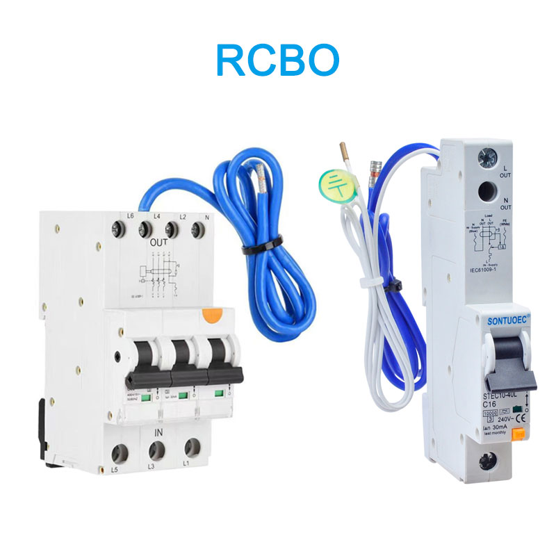 6ka 3p + n Liirage circuit breaker A (AC) Type RCBO nga adunay cable