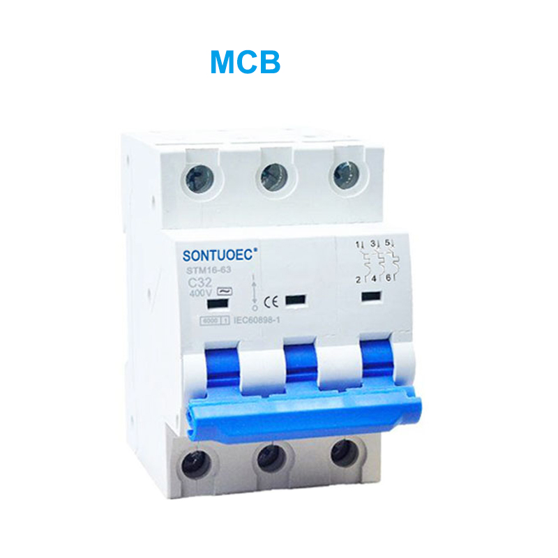 STM16-63 Miniature Circuit Breaker 6ka 1p 2p 3p 4p 4P 16a 230 / 400V McB